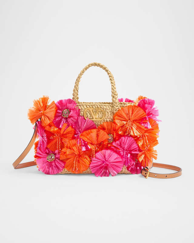 VLOGO Signature Small 3D Flower Tote Bag